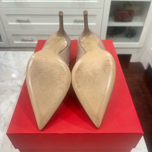 Valentino Rockstud Pumps Poudre Nude Size 35.5 - Picture 3 of 6